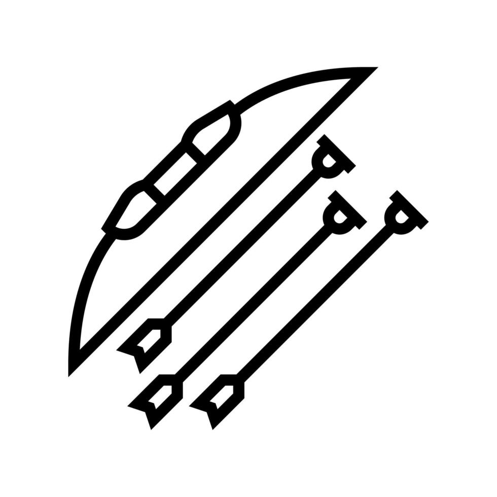 Bogen Spielzeug Symbol Leitung Vektor Illustration