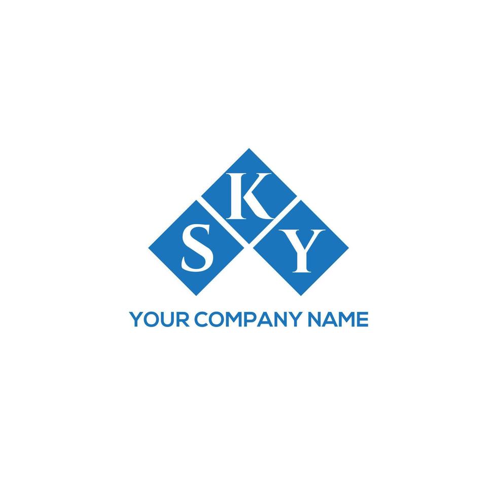 Sky-Brief-Logo-Design auf weißem Hintergrund. Himmel kreative Initialen schreiben Logo-Konzept. Sky-Buchstaben-Design. vektor