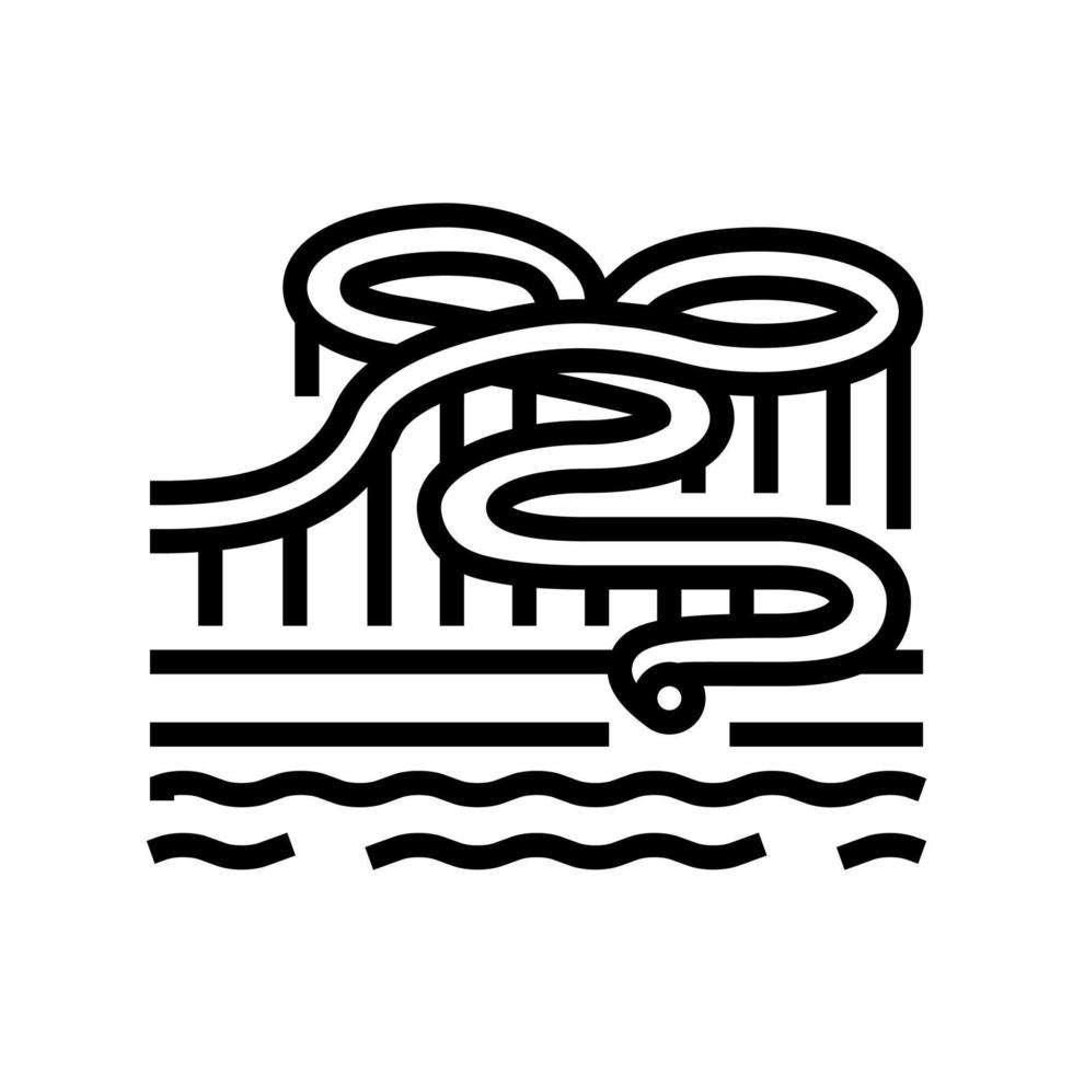Wasserrutsche Symbol Leitung Vektor Illustration