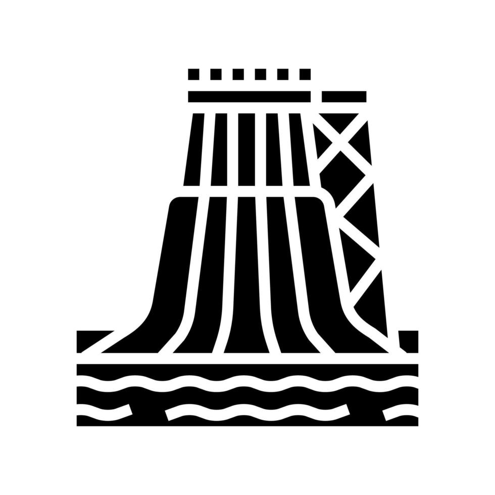 Abbildung des Glyphen-Symbols für Wasserrutsche vektor