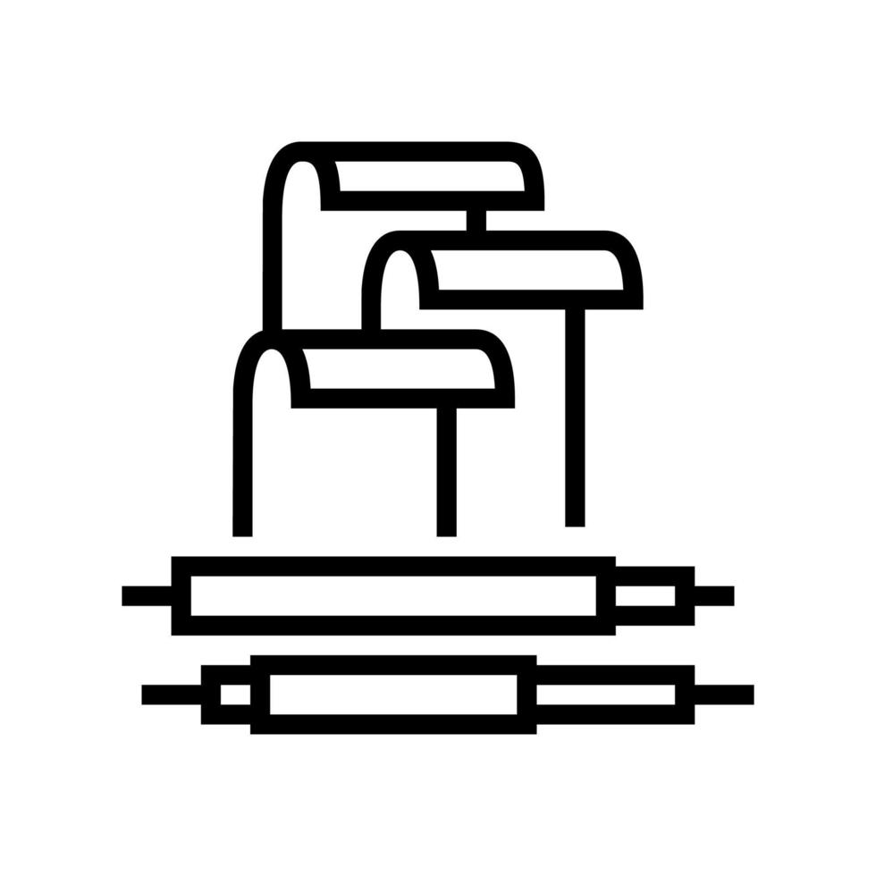 Polybutadien-Elastomer-Linie Symbol Vektor Illustration