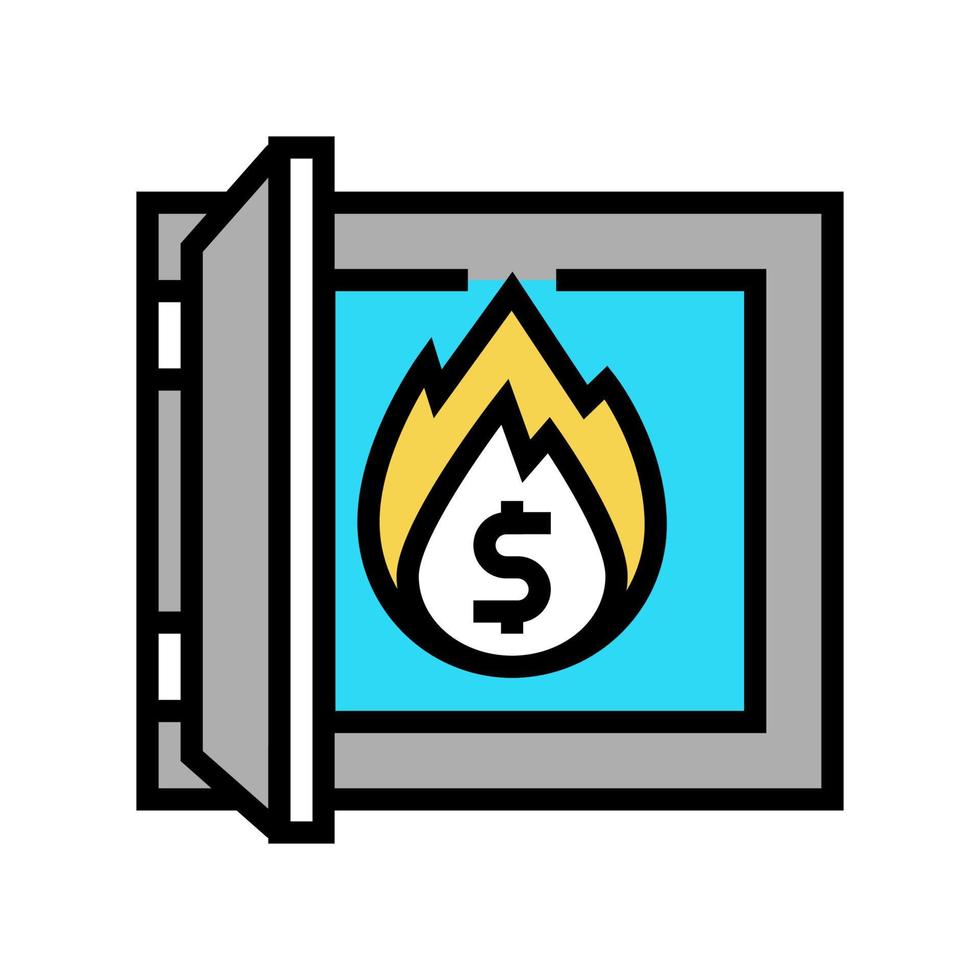 Asset Inflation Farbe Symbol Vektor Illustration