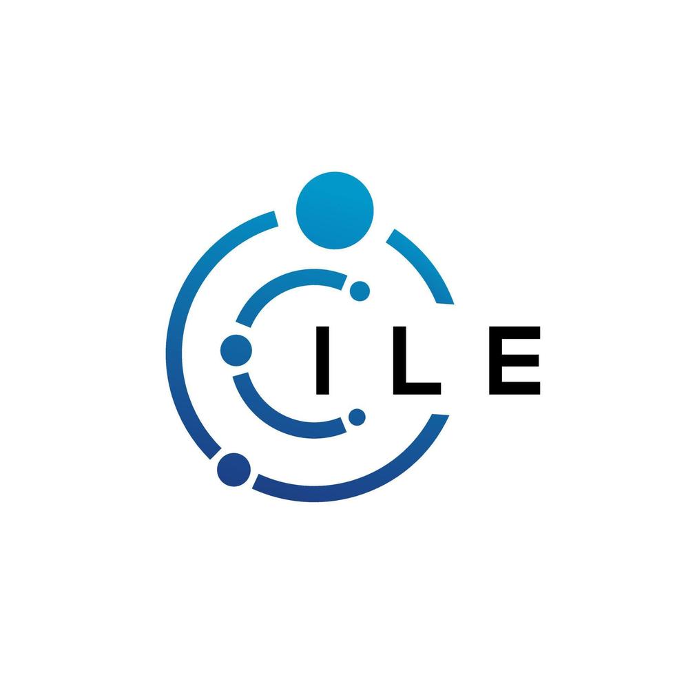 ile-Buchstaben-Technologie-Logo-Design auf weißem Hintergrund. ile kreative Initialen schreiben es Logo-Konzept. ile Briefgestaltung. vektor