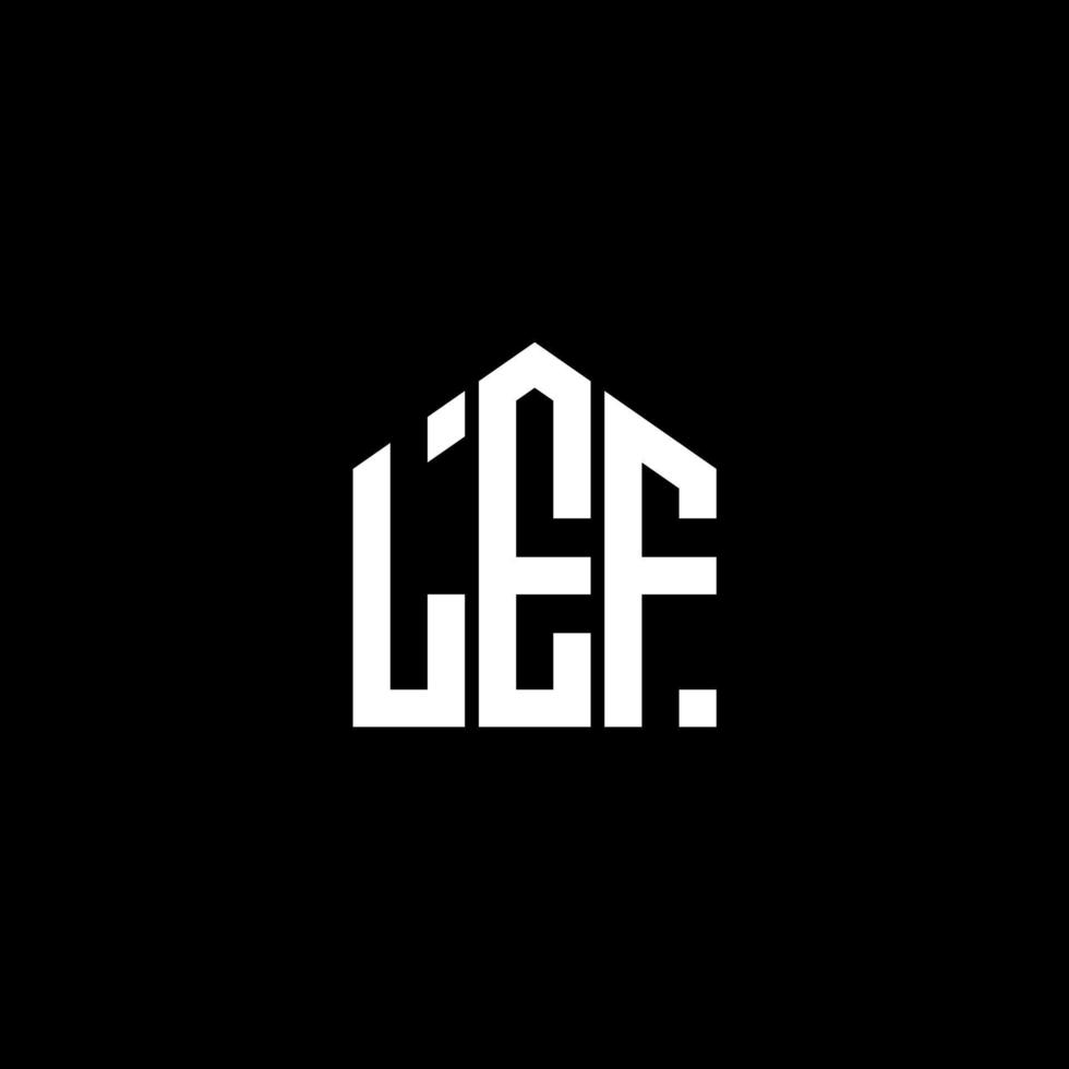 lef-Buchstaben-Design.lef-Buchstaben-Logo-Design auf schwarzem Hintergrund. lef kreative Initialen schreiben Logo-Konzept. lef-Buchstaben-Design.lef-Buchstaben-Logo-Design auf schwarzem Hintergrund. l vektor