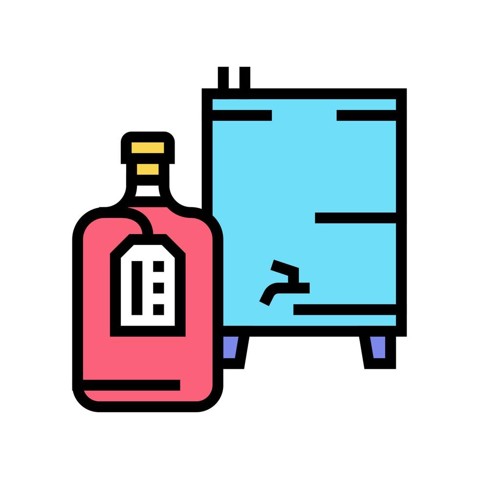 hausgemachter Alkohol Farbsymbol Vektor isolierte Illustration