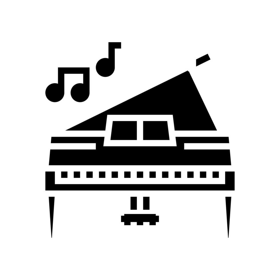 Spielen Sie Musik Glyphen-Symbol Vektor isolierte Illustration