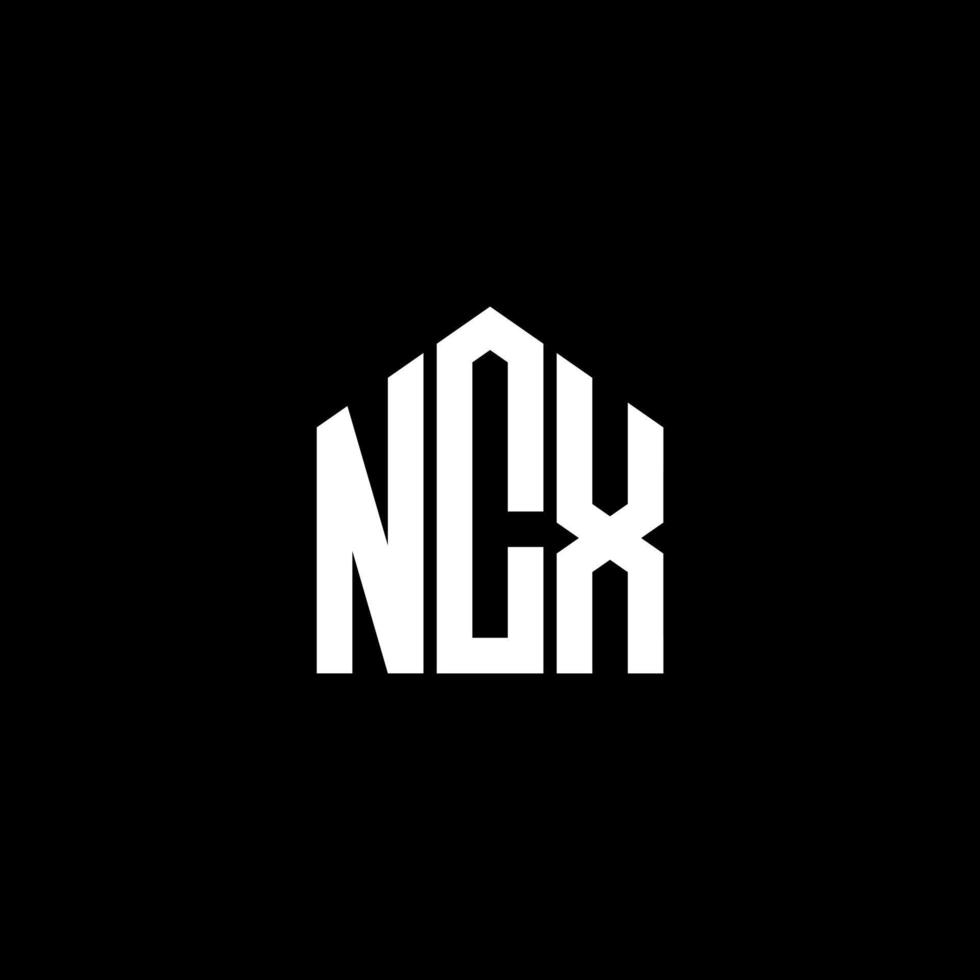 ncx-Buchstaben-Design.ncx-Buchstaben-Logo-Design auf schwarzem Hintergrund. ncx kreatives Initialen-Buchstaben-Logo-Konzept. ncx-Buchstaben-Design.ncx-Buchstaben-Logo-Design auf schwarzem Hintergrund. n vektor