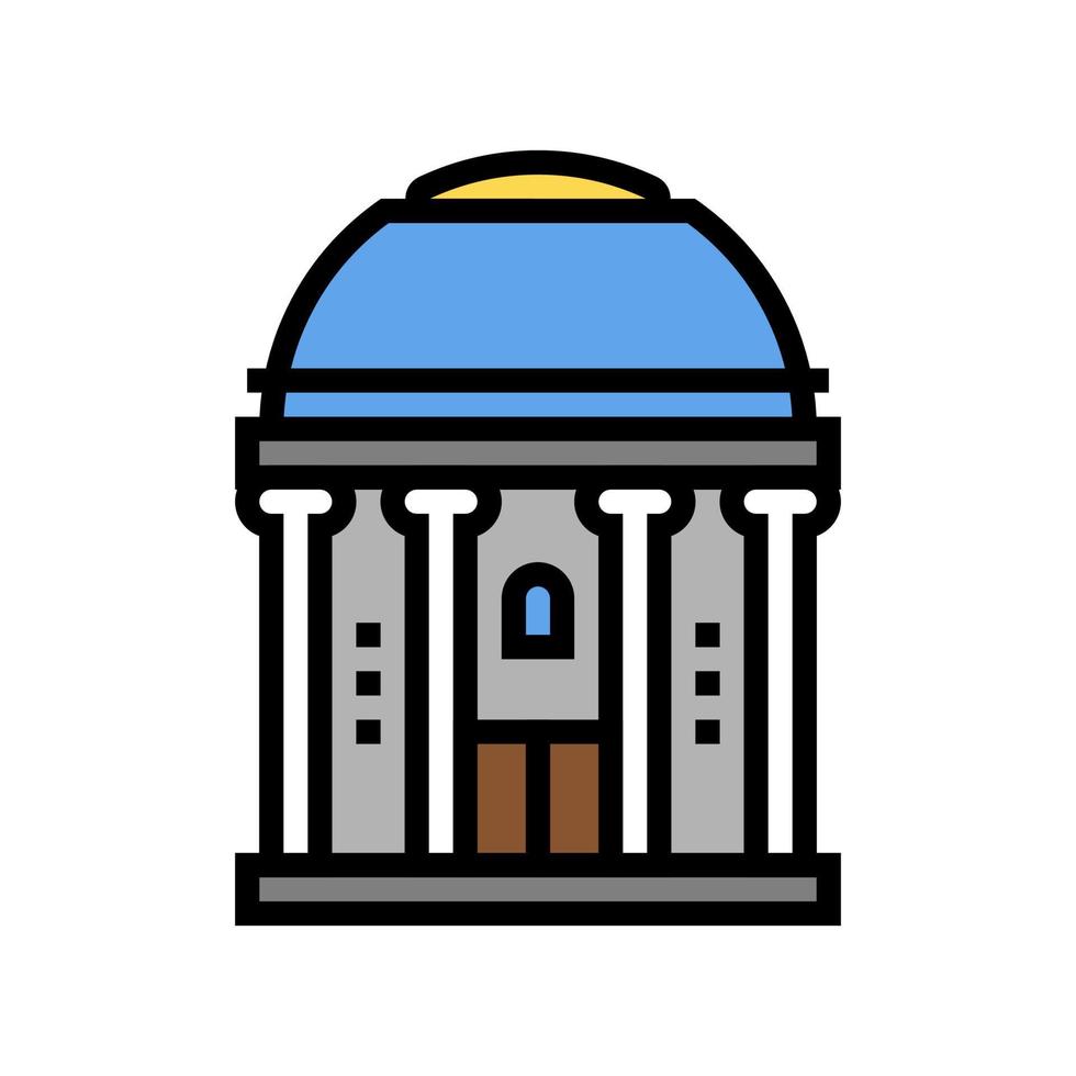 Kapelle Gebäude Farbsymbol Vektor isolierte Illustration