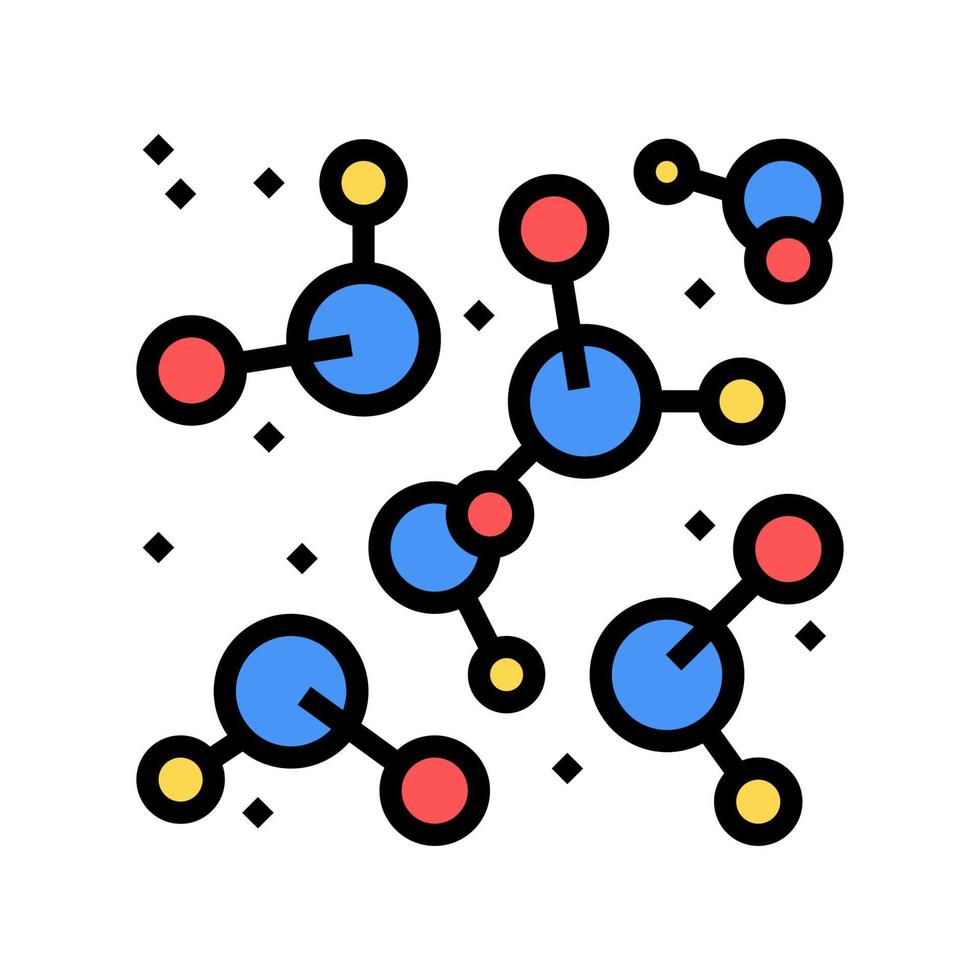 Chemisches Molekül Farbsymbol Vektor isolierte Illustration