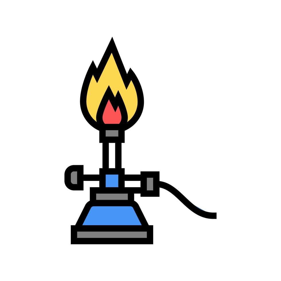 brännare utrustning färg ikon vektor isolerade illustration