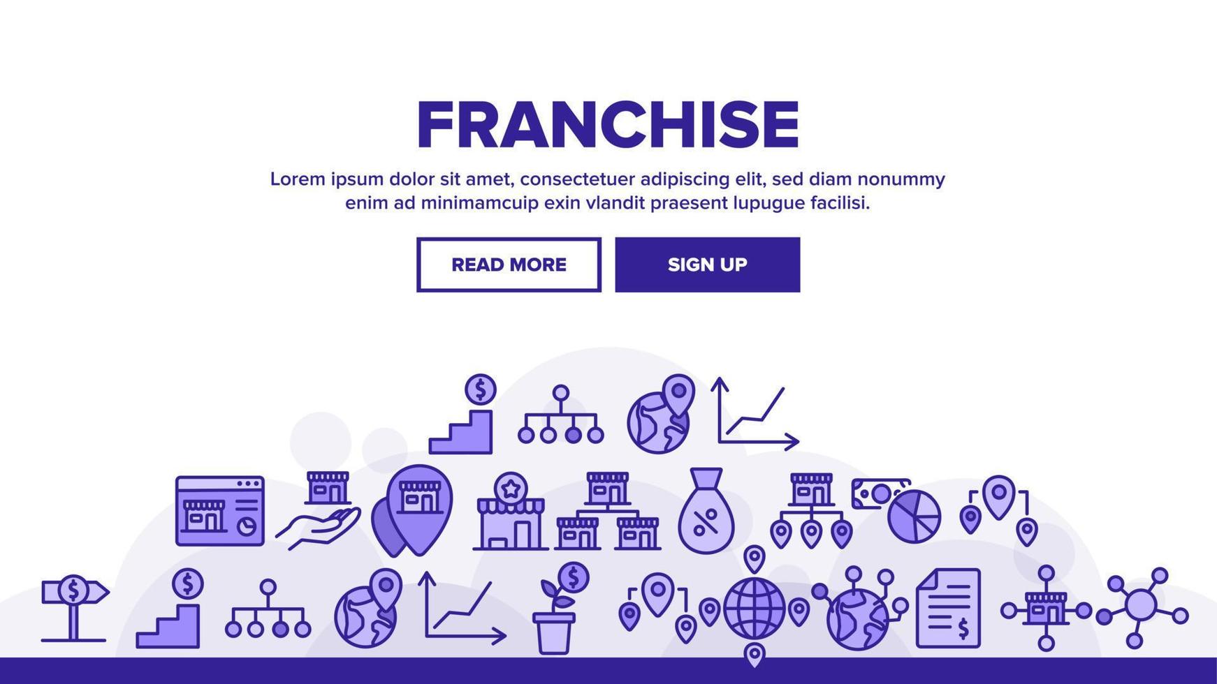 Franchise-Landing-Header-Vektor vektor