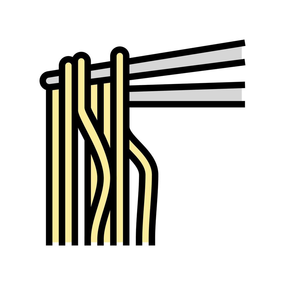 Nudel Pasta Farbsymbol Vektor Illustration