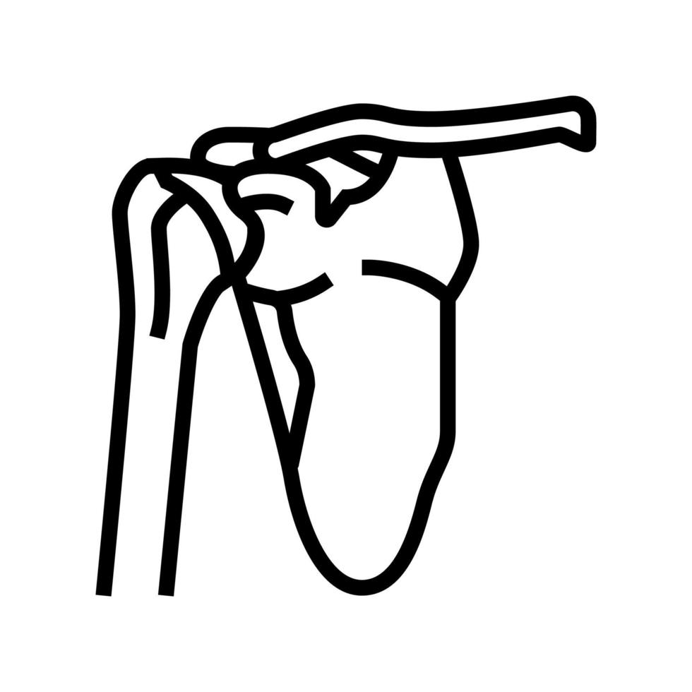 Abbildung des Symbols für die Schulterknochenlinie vektor