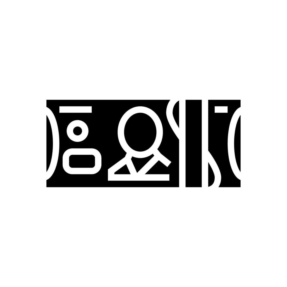 Kanadischer Dollar Cad Glyph Symbol Vektor Illustration