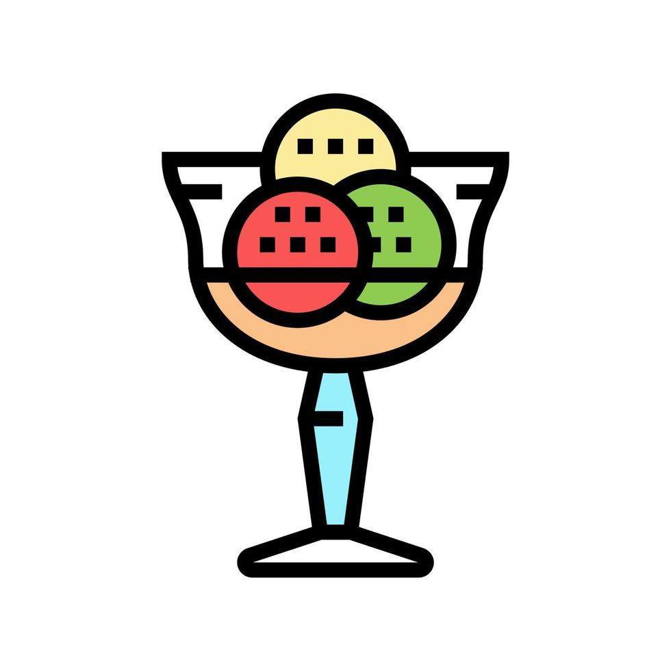 Sorbet-Eis Farbe Symbol Vektor Illustration