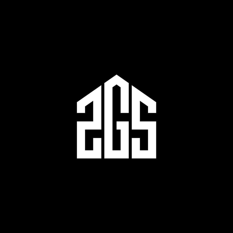 zgs letter design.zgs letter logo design på svart bakgrund. zgs kreativa initialer brev logotyp koncept. zgs letter design.zgs letter logo design på svart bakgrund. z vektor