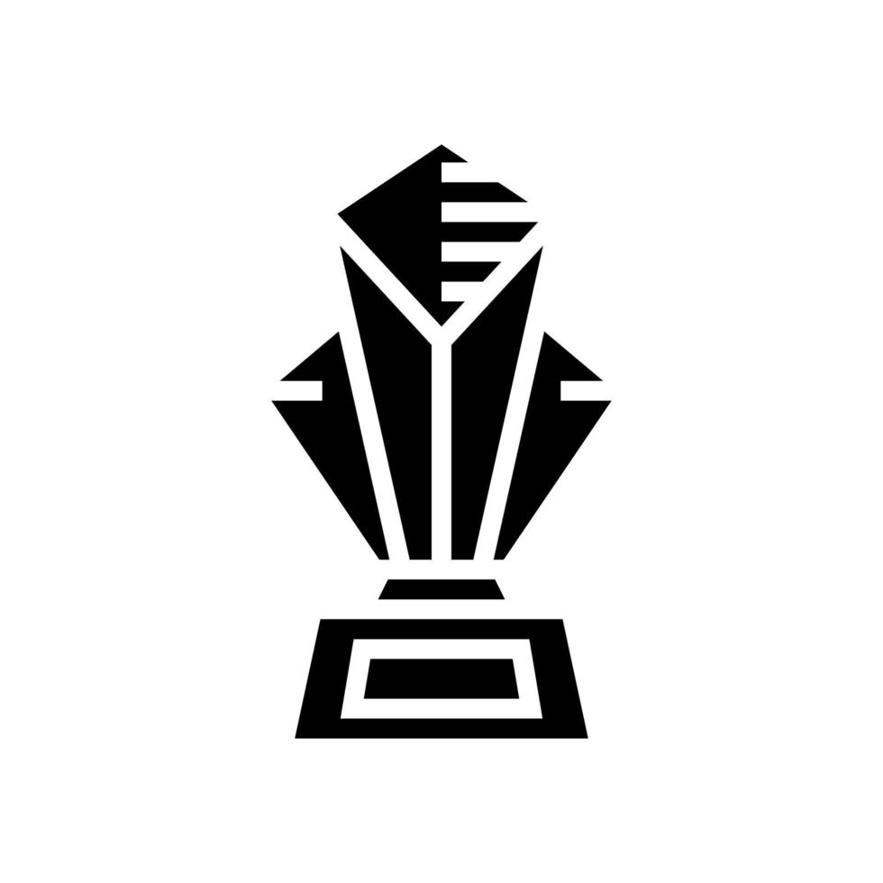 Auszeichnung Meisterschaft Glyphe Symbol Vektor Illustration