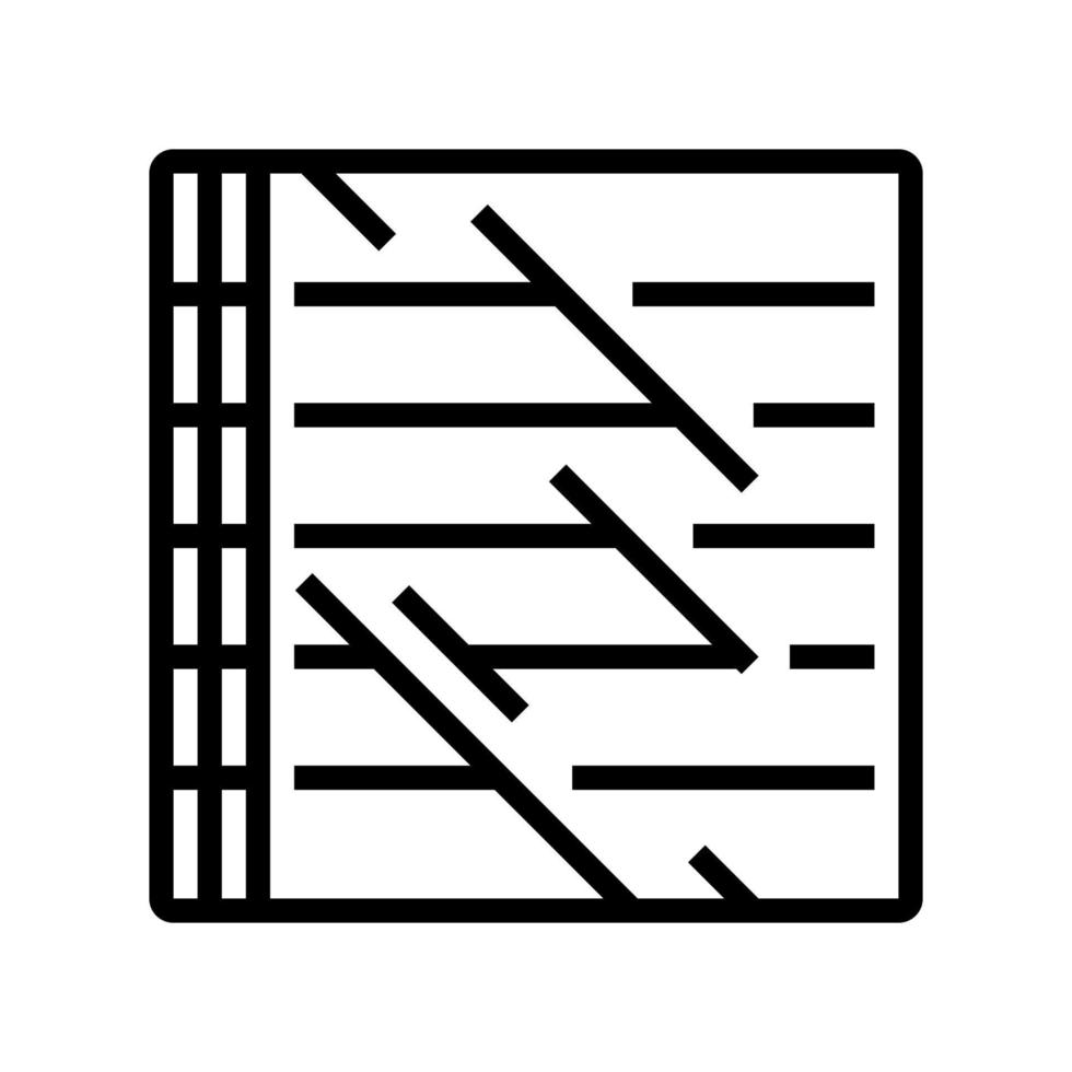 Polykarbonat thermoplastische Linie Symbol Vektor Illustration