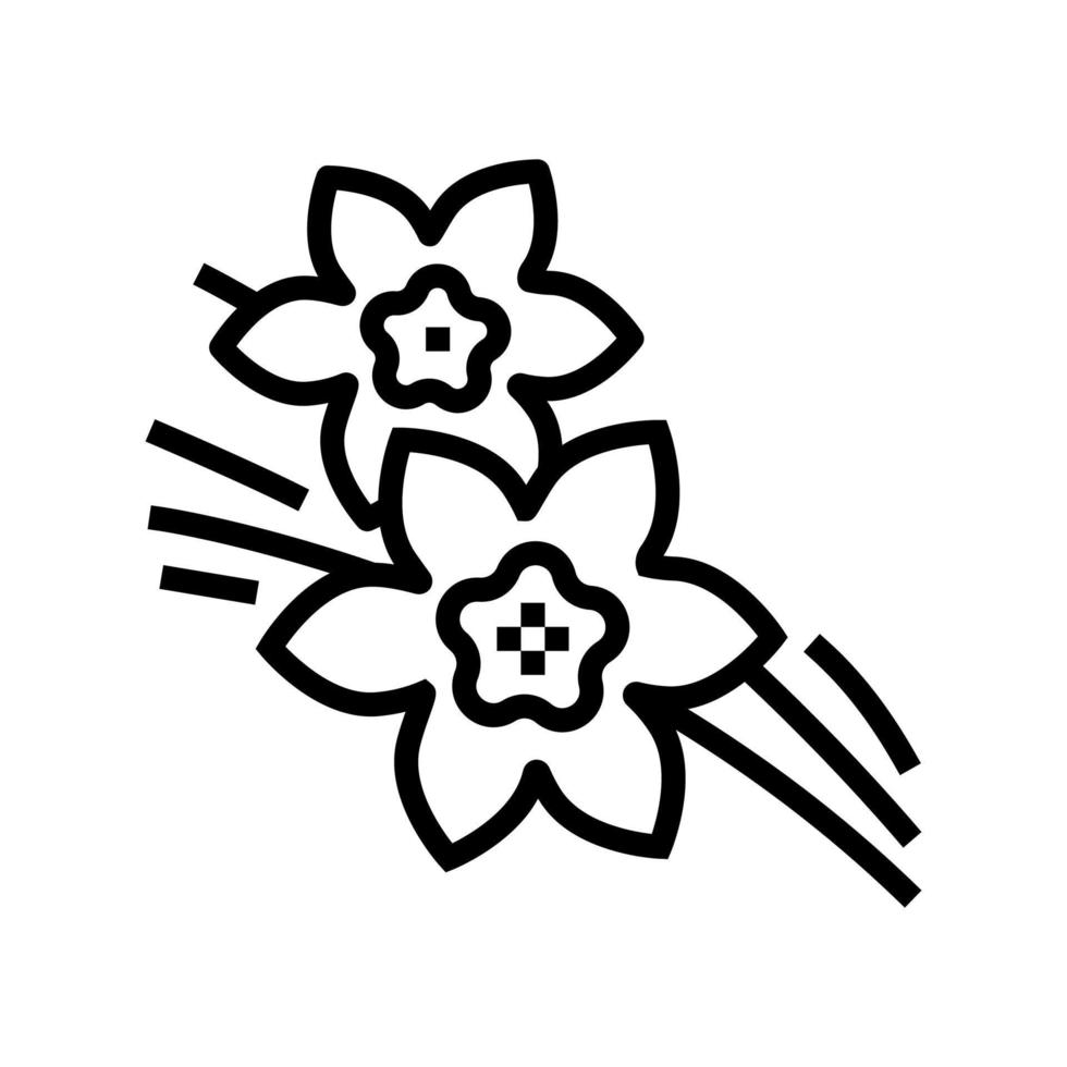 Vanille Aromatherapie Linie Symbol Vektor isolierte Illustration