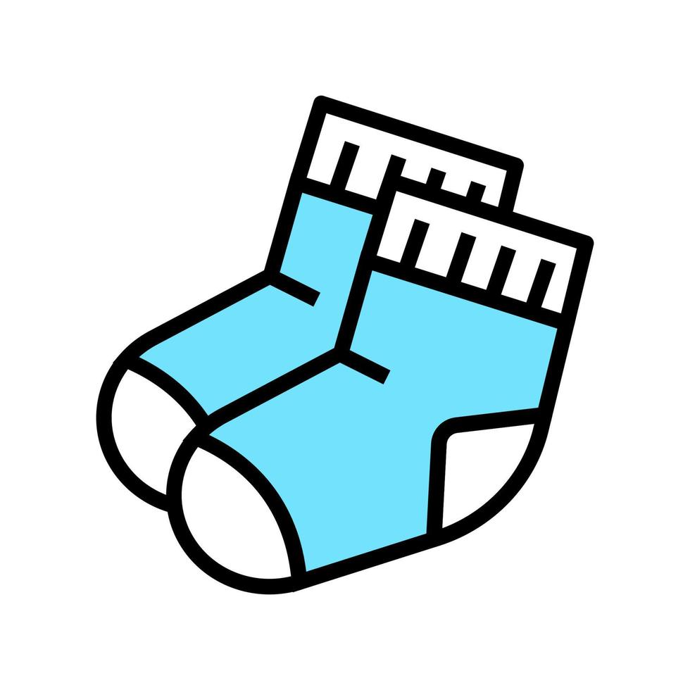 isolierte Illustration des Farbsymbols für Kindersocken vektor