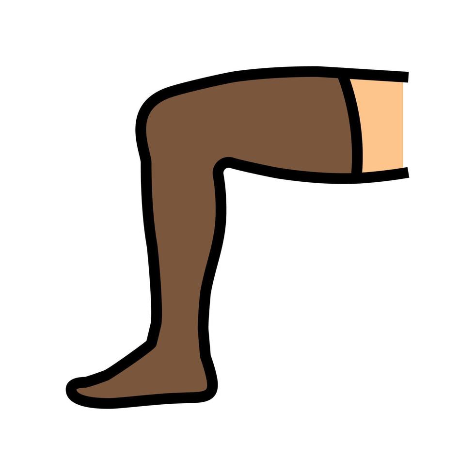 Überkniesocken Farbsymbol Vektor isolierte Illustration