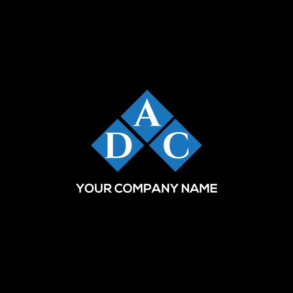 dac-Buchstaben-Logo-Design auf schwarzem Hintergrund. dac kreative Initialen schreiben Logo-Konzept. dac-Briefgestaltung. vektor