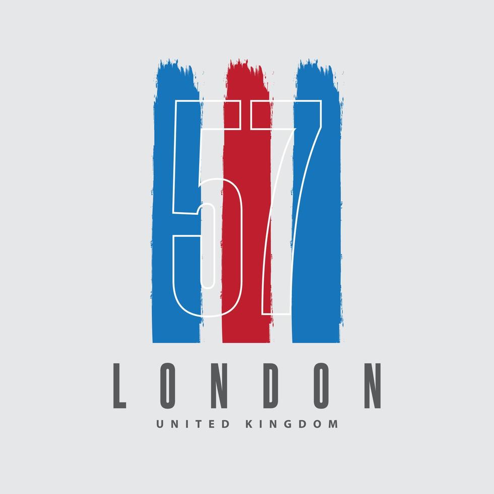 london t-shirt och kläddesign vektor