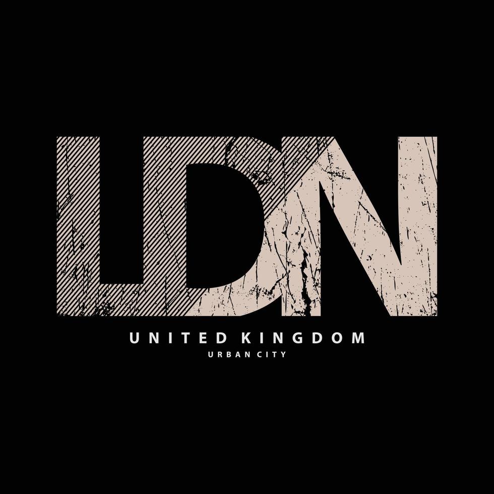 londoner illustrationstypografie. perfekt für T-Shirt-Design vektor