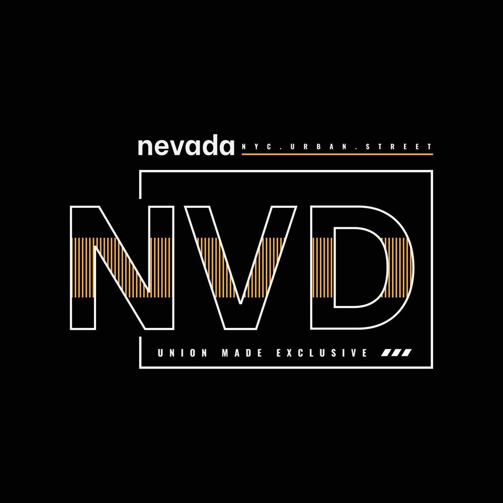 Nevada T-Shirt und Bekleidungsdesign vektor