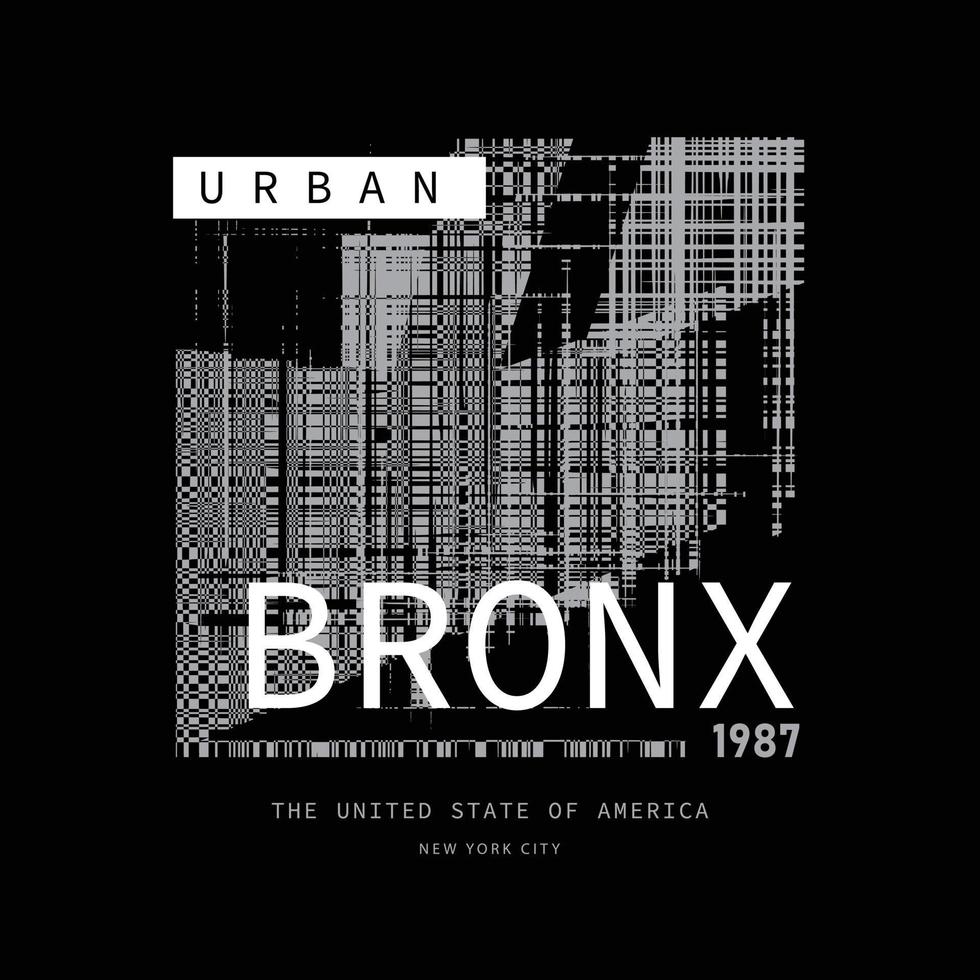 Bronx T-Shirt und Bekleidungsdesign vektor