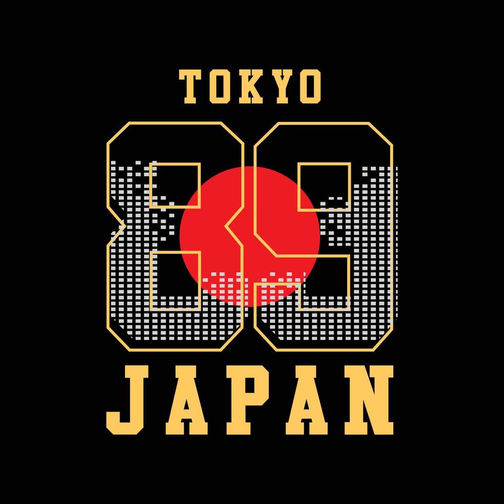 tokyo japan t-shirt und bekleidungsdesign vektor