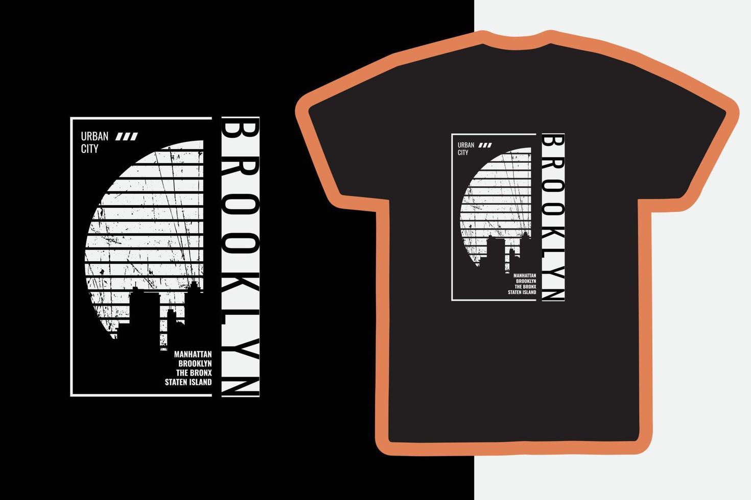 new york brooklyn illustrationstypografie. perfekt für T-Shirt-Design vektor