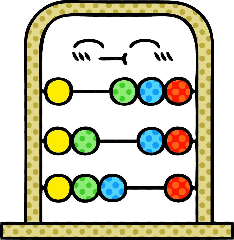 Cartoon-Abakus im Comic-Stil vektor