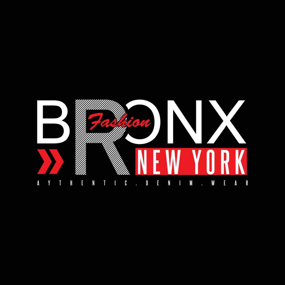 Bronx T-Shirt und Bekleidungsdesign vektor