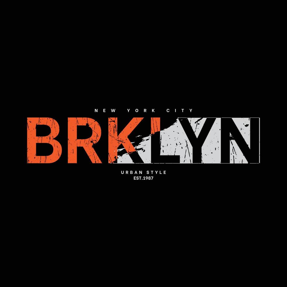 New York Brooklyn T-Shirt und Bekleidungsdesign vektor