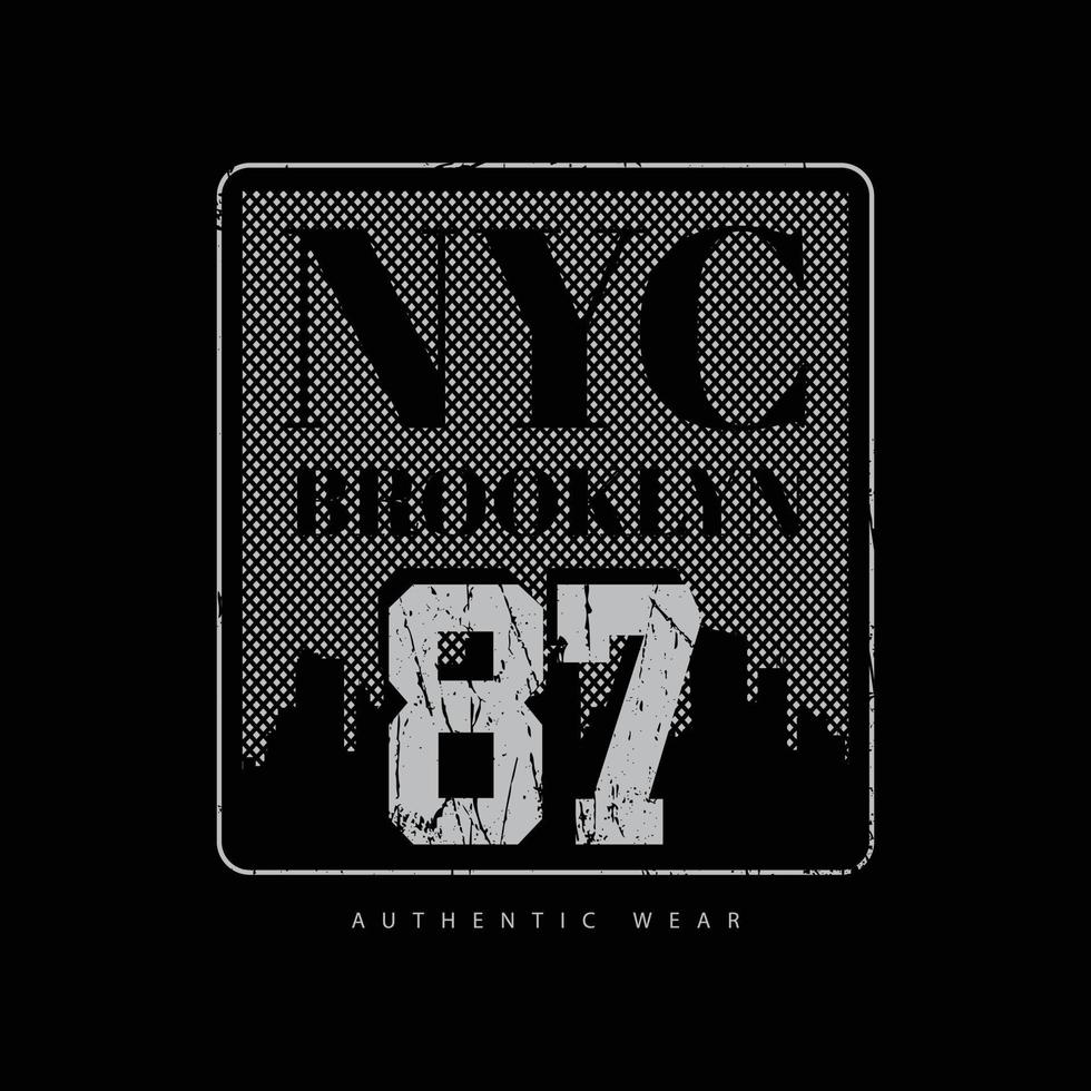 new york brooklyn illustration typografi. perfekt för t-shirtdesign vektor