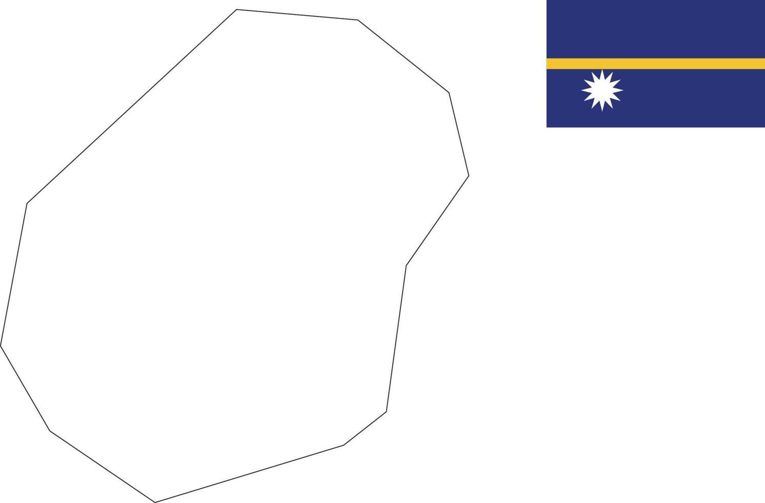Karte und Flagge von Nauru vektor