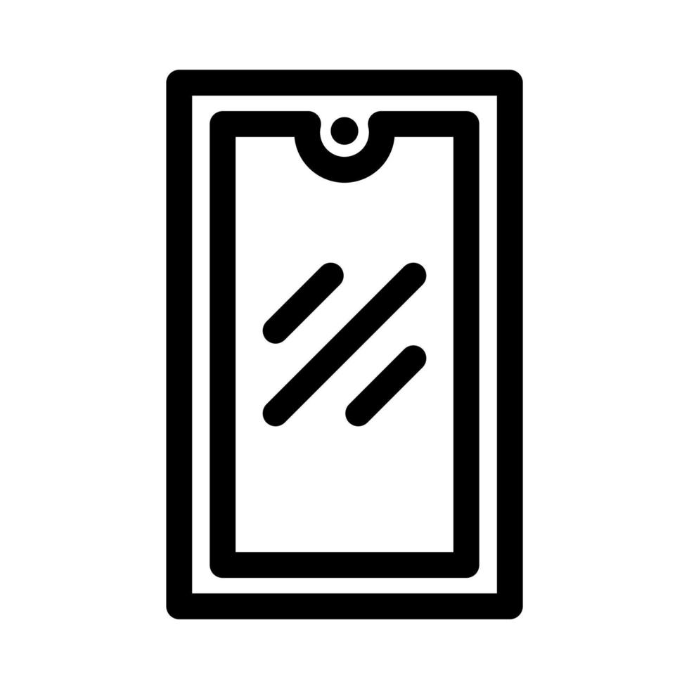 minimalistisches Smartphone-Symbol im Linienstil mit bearbeitbaren Linien. flaches Vektorsymbol vektor