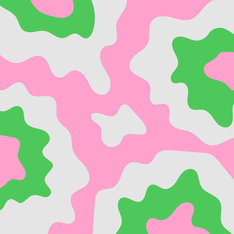 abstrakt vektor bakgrund, akryl flytande konst imitation. pastellfärger, flytande färg. rosa, gröna och gråa färger. modern mall för banner, design och inredning. abstrakta geometriska former sammansättning