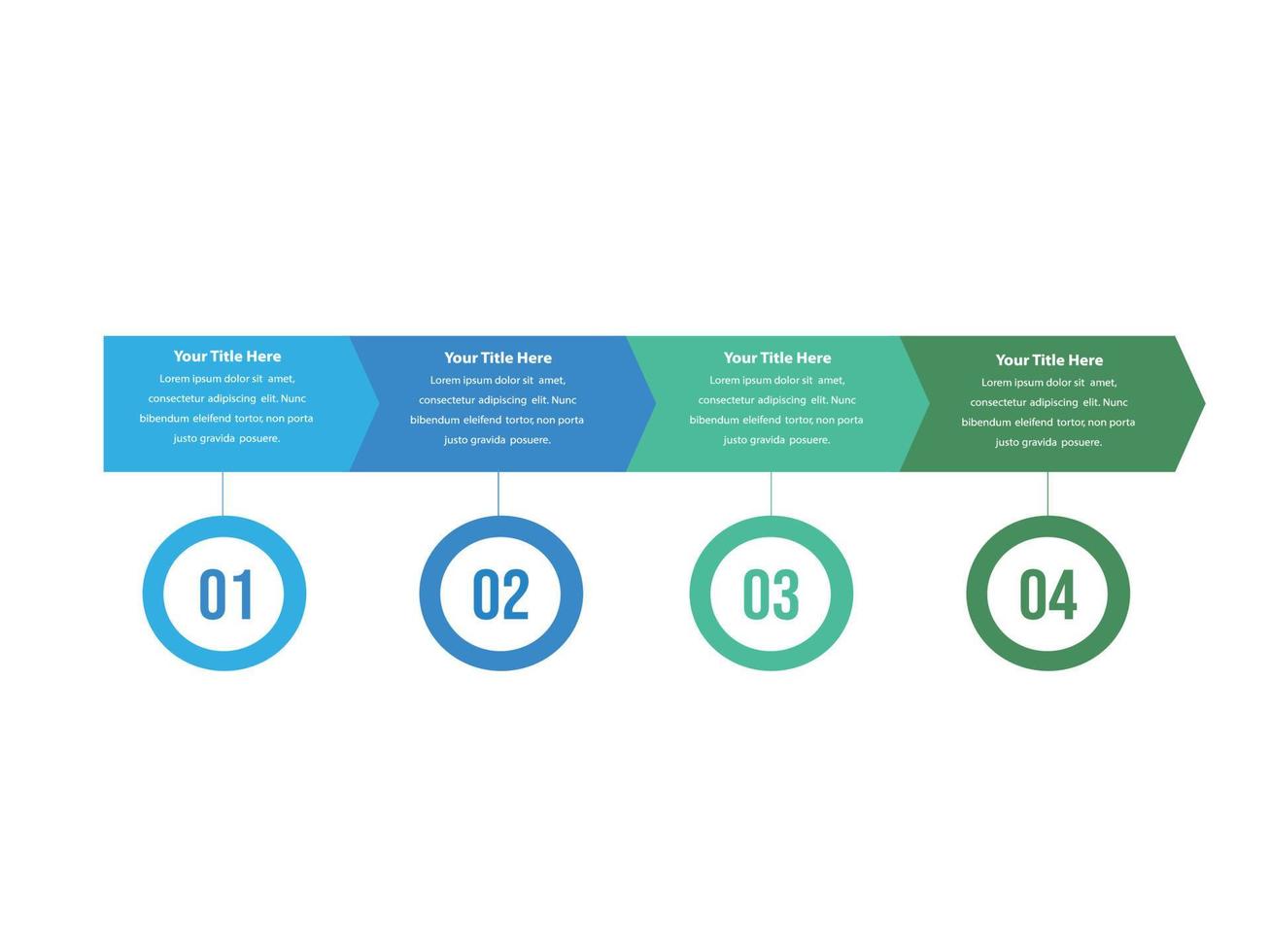 Vektor-Illustration-Infografik-Design-Vorlage mit 4 Optionen oder Schritten. kann für Prozess, Präsentationen, Layout, Banner, Infografik verwendet werden. vektor