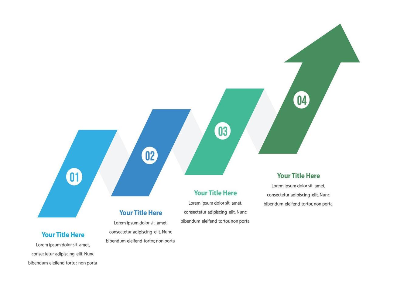 Vektor-Illustration-Infografik-Design-Vorlage mit 4 Optionen oder Schritten. kann für Prozess, Präsentationen, Layout, Banner, Infografik verwendet werden. vektor