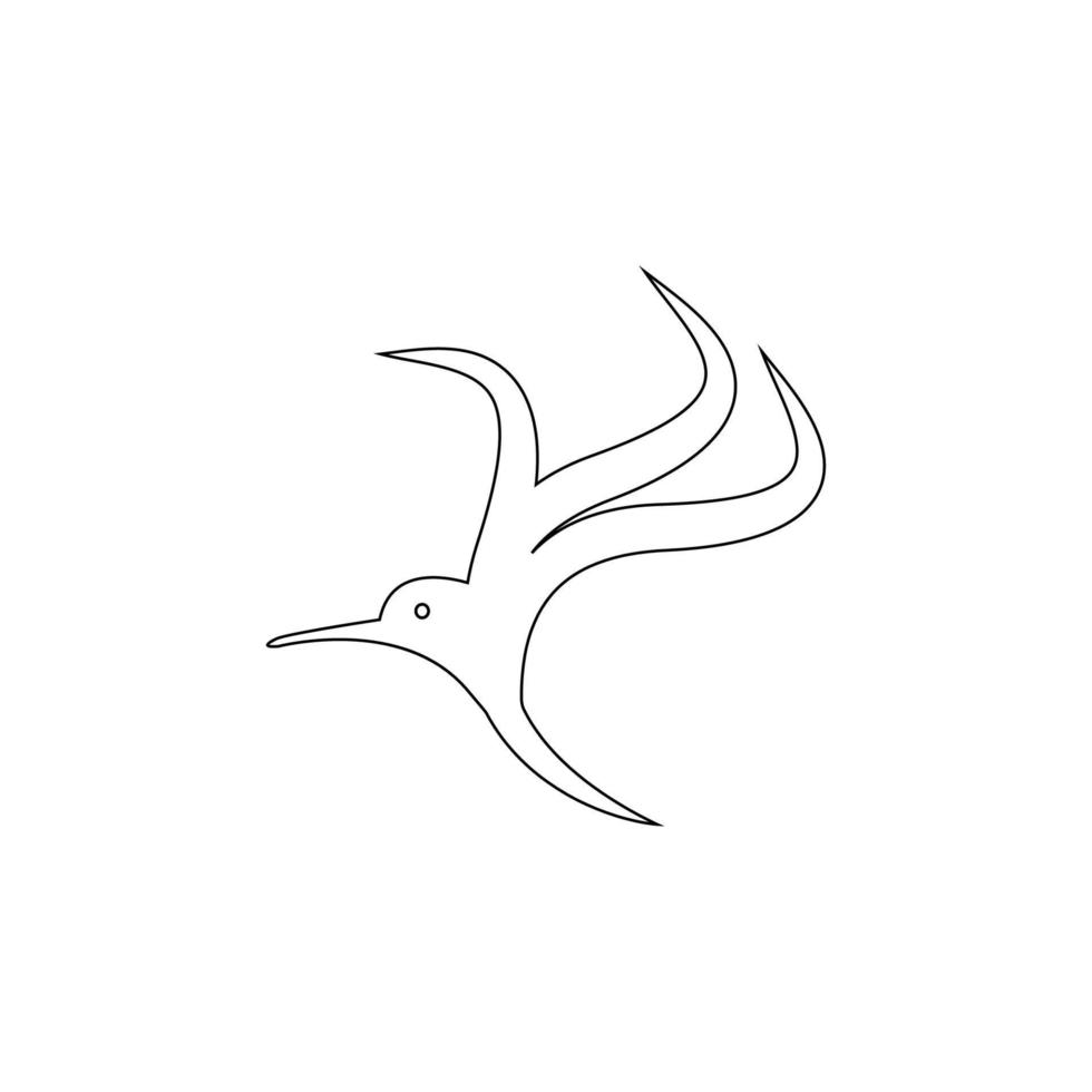 Vogel-Symbol-Illustrationsvektor vektor