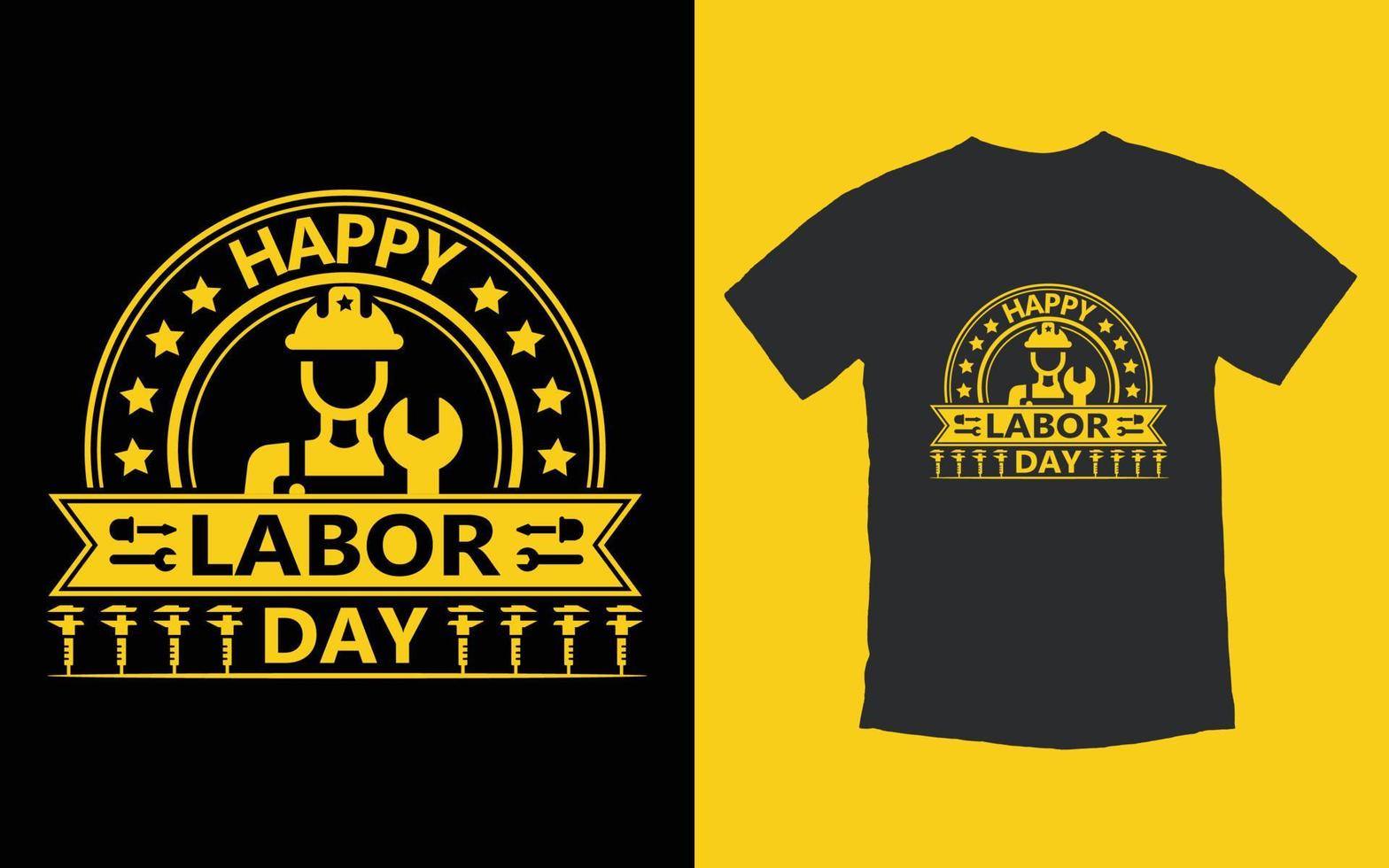 trendig labor day t-shirt design vektor