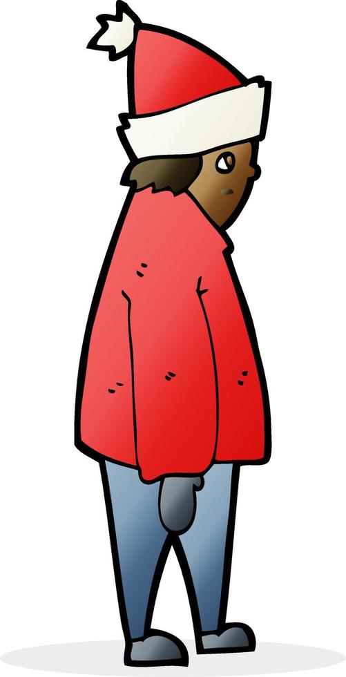 Cartoon-Person in Winterkleidung vektor