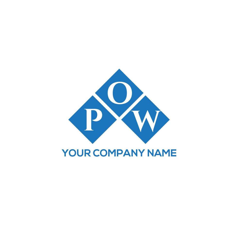 pow brev logotyp design på vit bakgrund. pow kreativa initialer brev logotyp koncept. power letter design. vektor