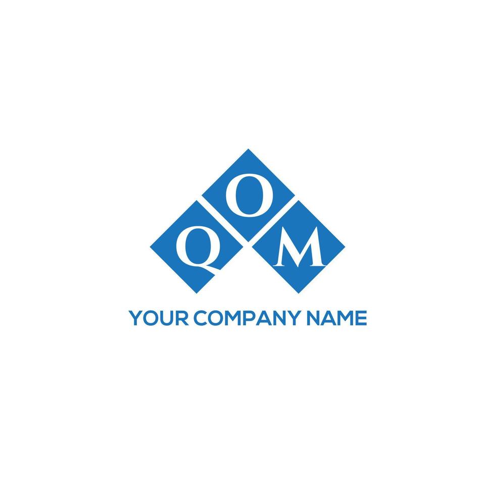 Qom-Brief-Logo-Design auf weißem Hintergrund. qom kreative Initialen schreiben Logo-Konzept. qom Briefgestaltung. vektor