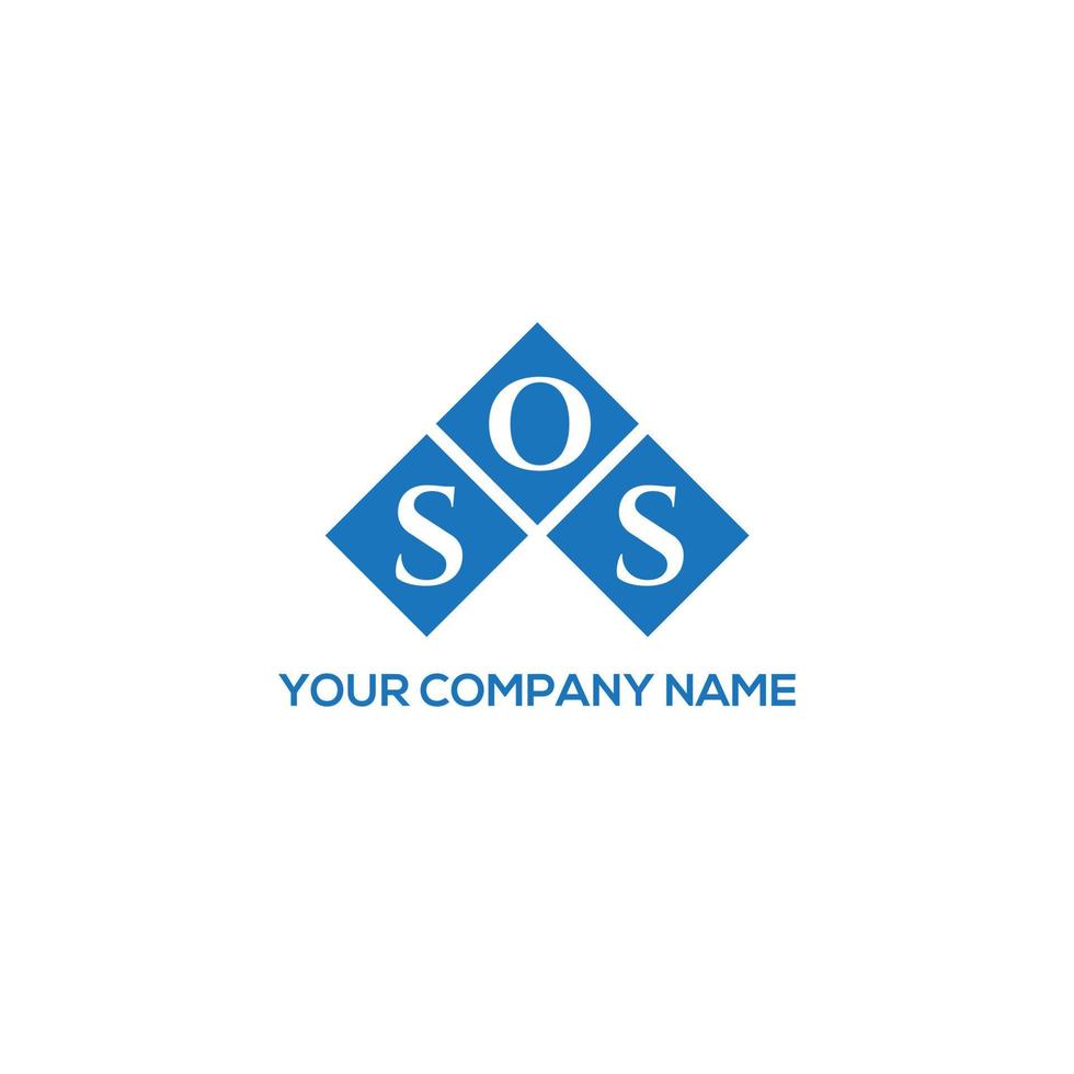 SOS-Brief-Logo-Design auf weißem Hintergrund. sos kreatives Initialen-Buchstaben-Logo-Konzept. sos Briefgestaltung. vektor