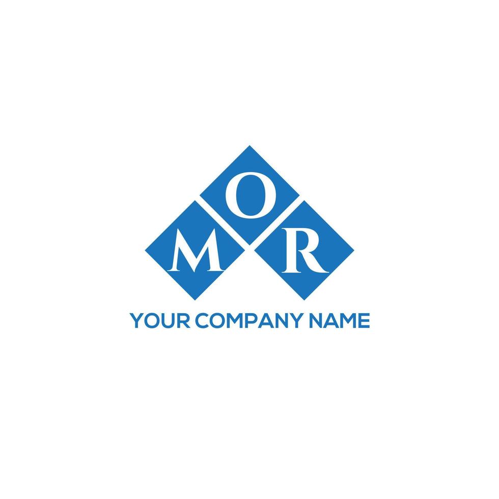 mor-Brief-Logo-Design auf weißem Hintergrund. mor kreative Initialen schreiben Logo-Konzept. mehr Briefgestaltung. vektor
