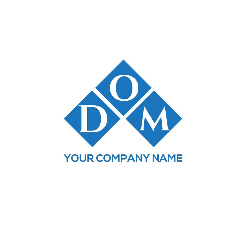 Dom-Brief-Logo-Design auf weißem Hintergrund. dom kreative initialen schreiben logokonzept. Dom-Buchstaben-Design. vektor