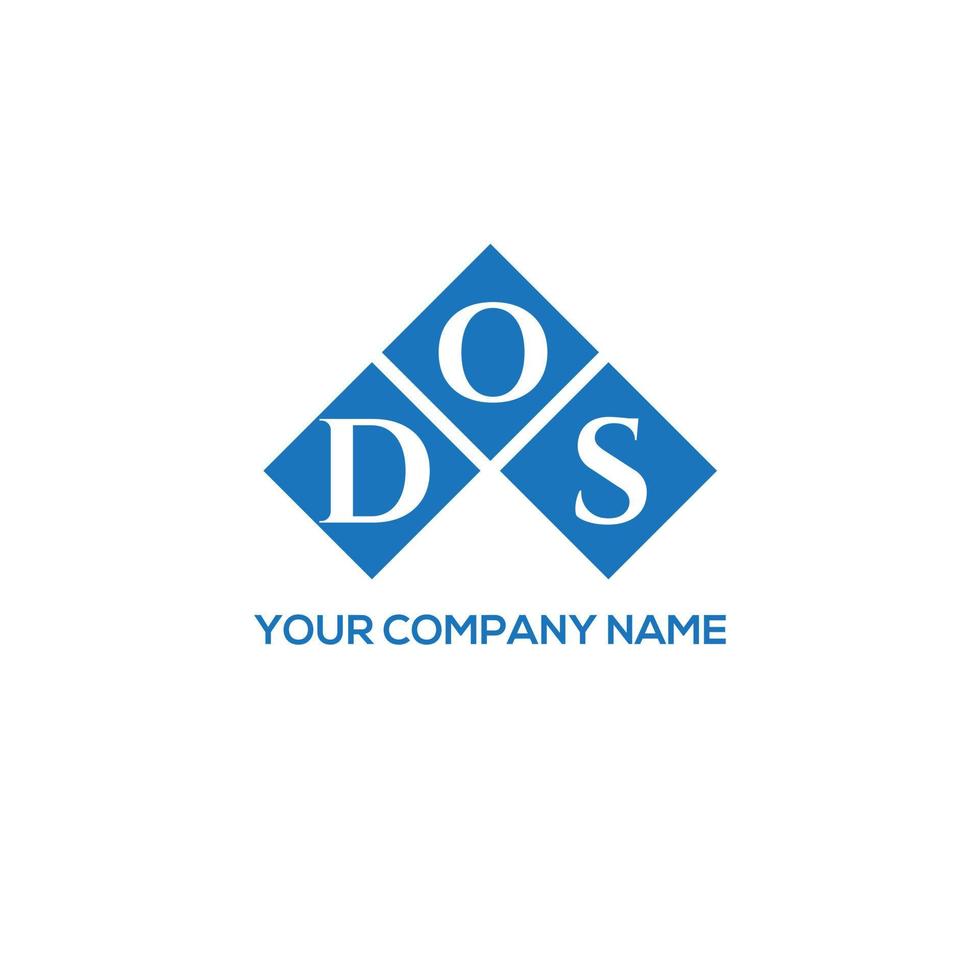 dos brev logotyp design på vit bakgrund. dos kreativa initialer brev logotyp koncept. dos bokstavsdesign. vektor